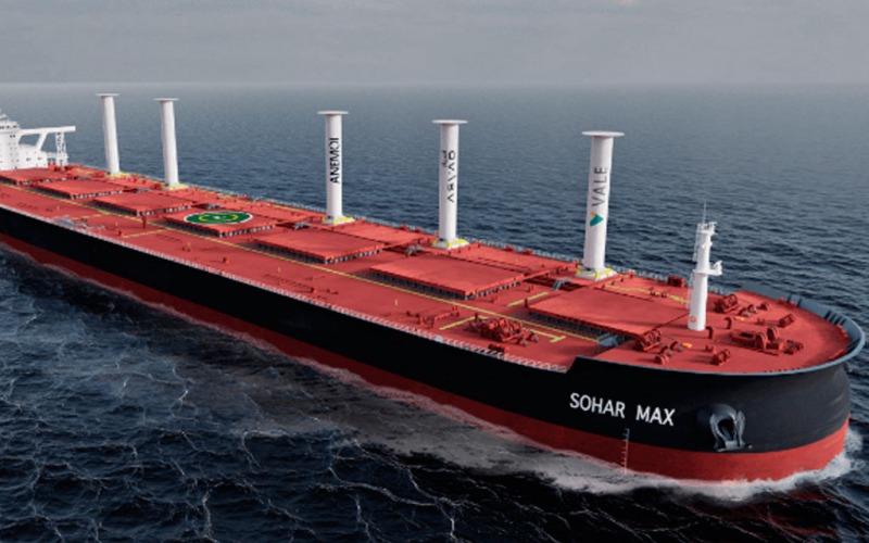 Conheça o gigante dos mares que utiliza energia eólica para navegar! O navio Sohar Max promete revolucionar os oceanos, equipado com velas de rotor, reduzindo emissões de CO₂ e transformando a indústria naval com sustentabilidade