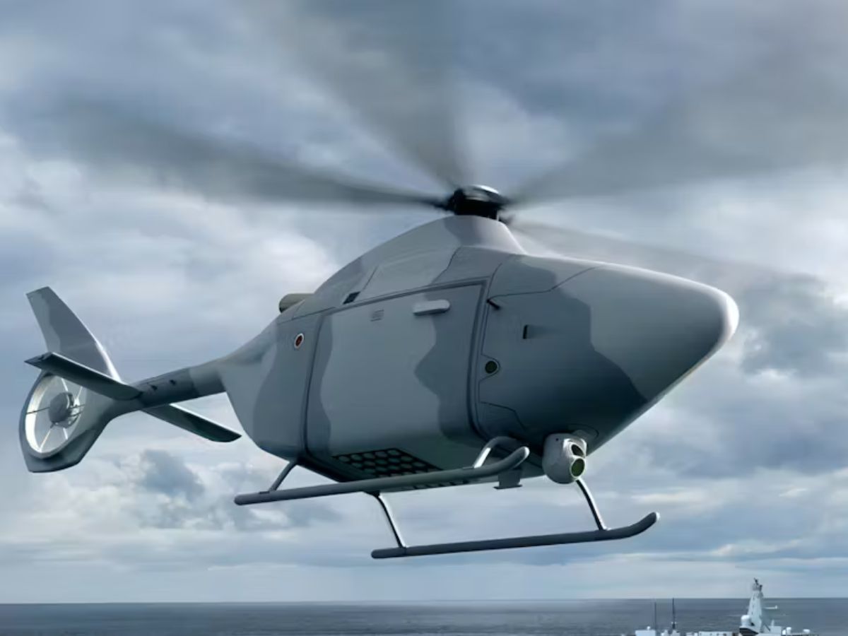 Drone naval britânico: Leonardo apresenta tecnologia de Rotorcraft sem tripulação Proteus com inteligência artificial e módulos adaptáveis para transformar operações marítimas até 2040