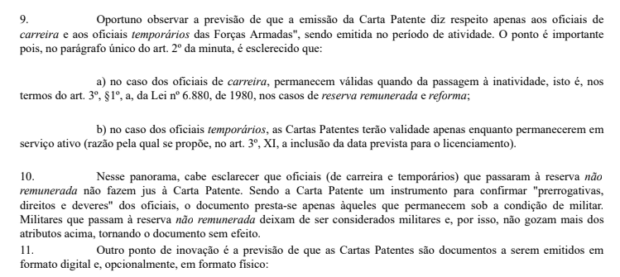 Parecer AGU sobre Cartas Patente