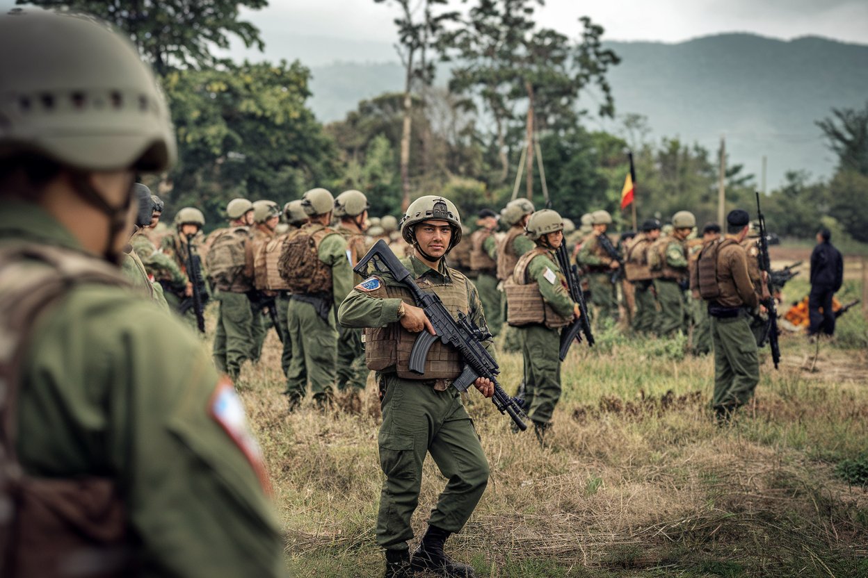 Exército Venezuelano mobiliza 5 mil Militares em Exercício de grande escala na fronteira para conter avanço das Forças Armadas Colombianas e grupos guerrilheiros