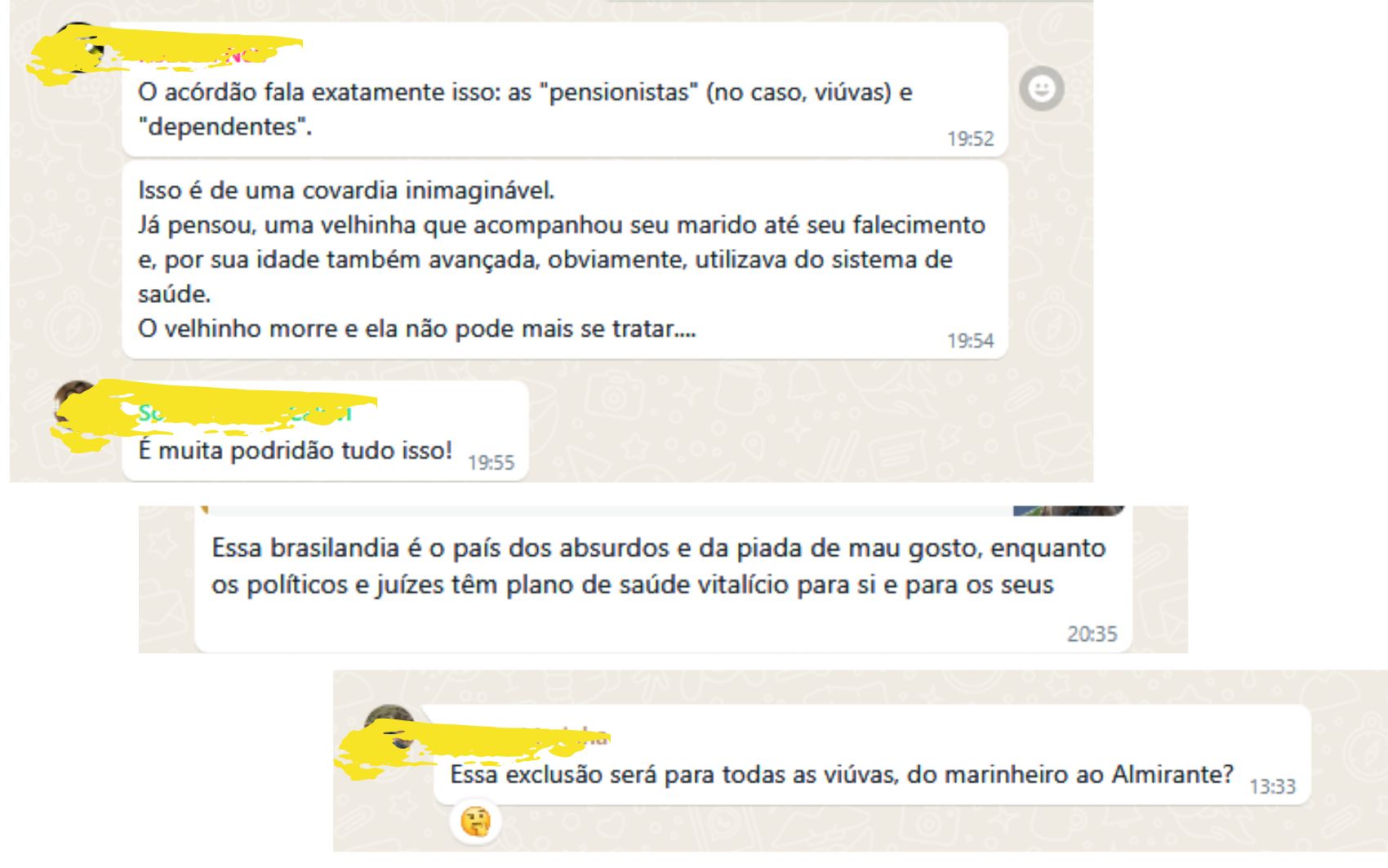 exclusão de pensionistas do FUNSA