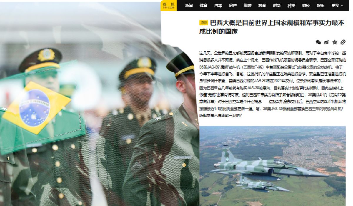 “O país mais desproporcional do mundo na relação PODER MILITAR X TAMANHO” – 2º maior portal Chines publica análise sobre Forças Armadas Brasileiras