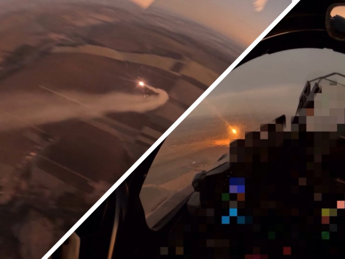 Força Aérea da Ucrânia exibe em imagens o momento em que Caças Mirage 2000 derrubam míssil russo KH-101 durante ataque aéreo massivo da Rússia
