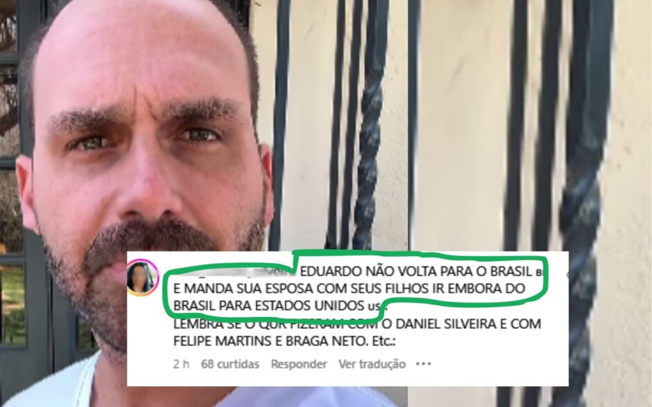 “Eduardo, não volta para o Brasil”: seguidores de Eduardo Bolsonaro temem apreensão de passaporte do parlamentar e sugerem que permaneça nos EUA