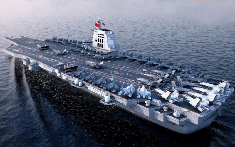 China desenvolve o “maior” porta-aviões do mundo que pode competir com o USS Gerald R. Ford, mostra imagem de satélite