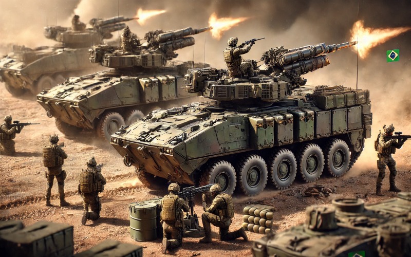 Exército Brasileiro se prepara para reforçar seu poder de fogo com 6.000 munições de 120mm para os blindados mais letais, os Centauro 2