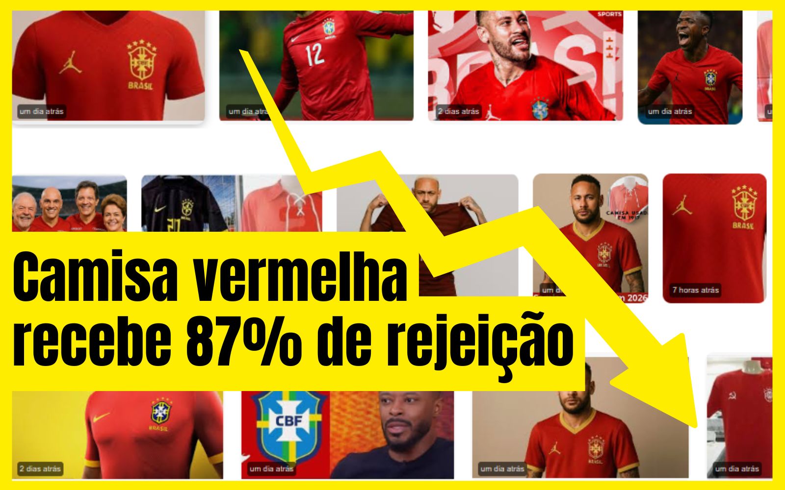 Camisa vermelha da Seleção gera rejeição em massa nas redes: 87% dos comentários foram negativos, revela análise por IA