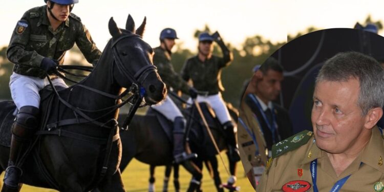 Imagem ilustrativa do Campeonato de Polo do Exército - Imagem por IA com general Tomás Miguel Miné