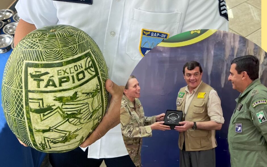 O Vídeo vazado que exibe altos oficiais brasileiros e dos EUA em festança patrocinada pela Aeronáutica: bebidas, melancias decoradas e boa música