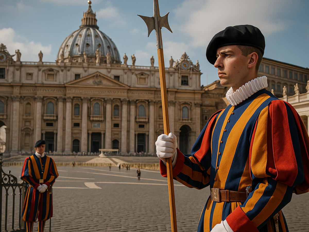 Com armas modernas e treinamento tático intensivo, a Guarda Suíça garante a segurança do Vaticano em tempos críticos, misturando tradição, fé e poder militar estratégico