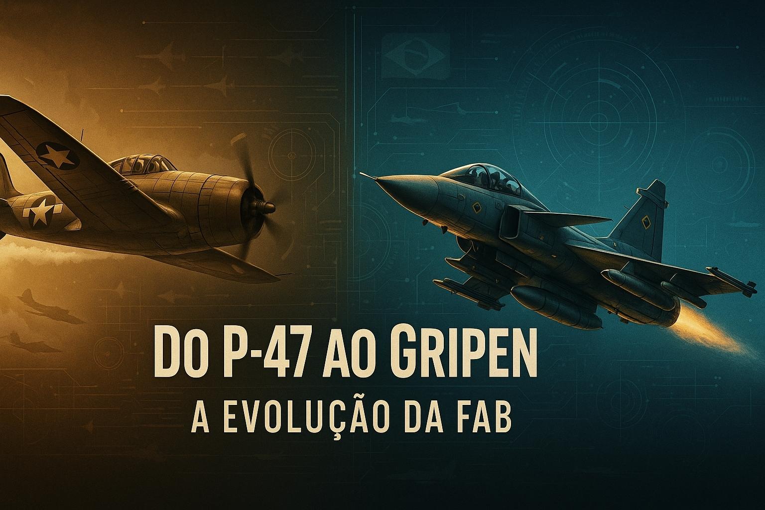 Dos céus da Segunda Guerra ao futuro supersônico: do lendário P-47 ao moderno Gripen, veja como a FAB se tornou uma potência aérea com 80 anos de evolução e tecnologia militar