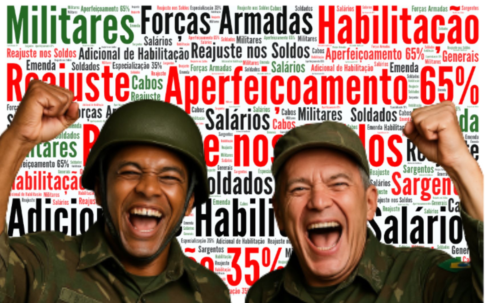 O Upgrade no reajuste dos militares pode chegar com emenda que reajusta adicionais de habilitação da tropa