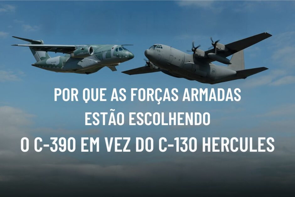 Brasil vence os Estados Unidos na disputa por contratos militares: saiba por que o C-390 da Embraer está superando o tradicional C-130 americano nas decisões de compra de forças armadas ao redor do mundo