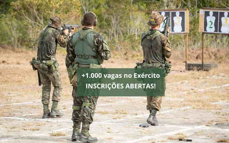Mais de 1.000 vagas no Exército para quem concluiu o ensino médio – confira como se inscrever!