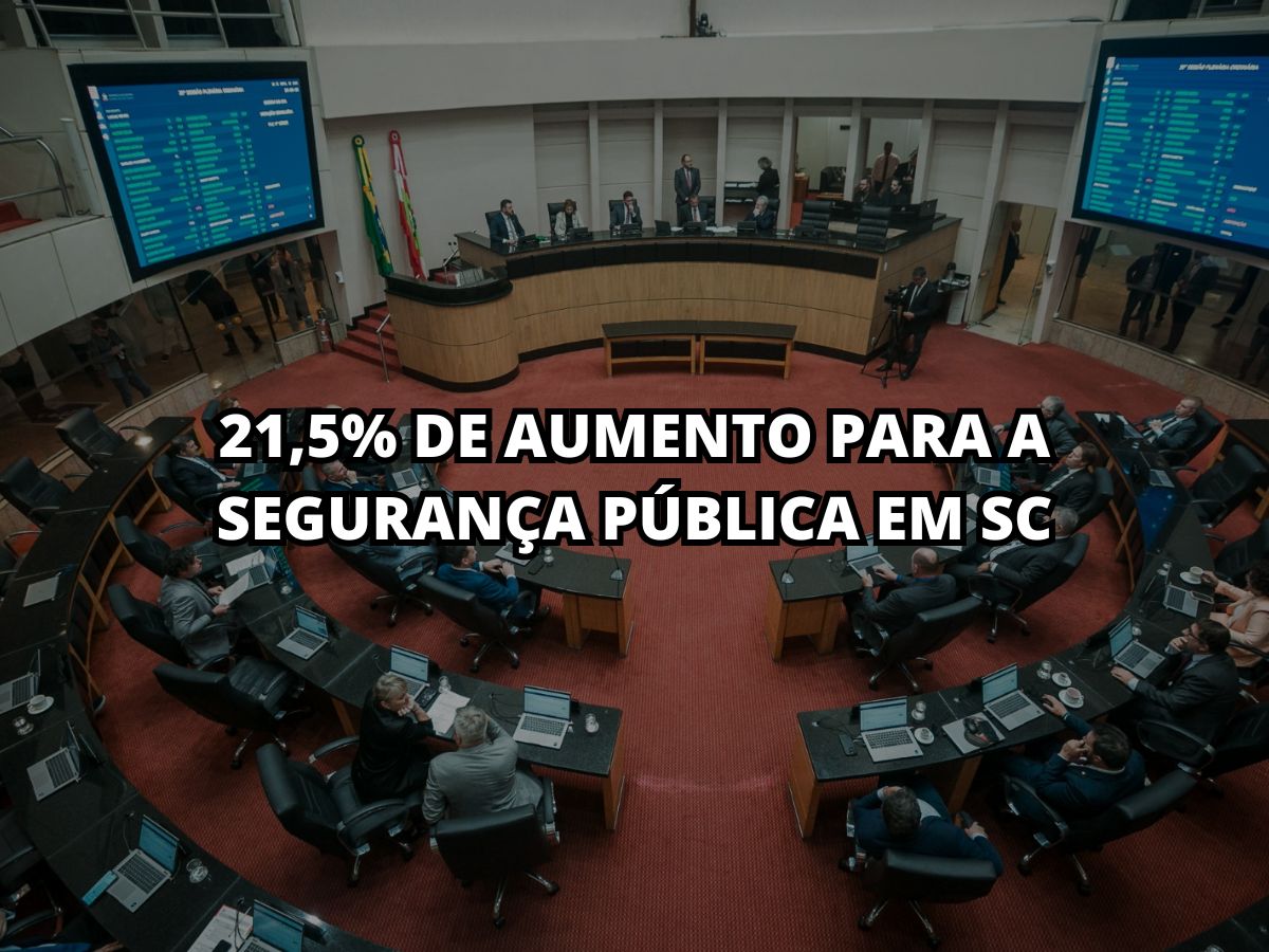 Aumento de 21,5% para profissionais da Segurança Pública: Santa Catarina aprova reajuste e 1º parcela já terá efeito em maio