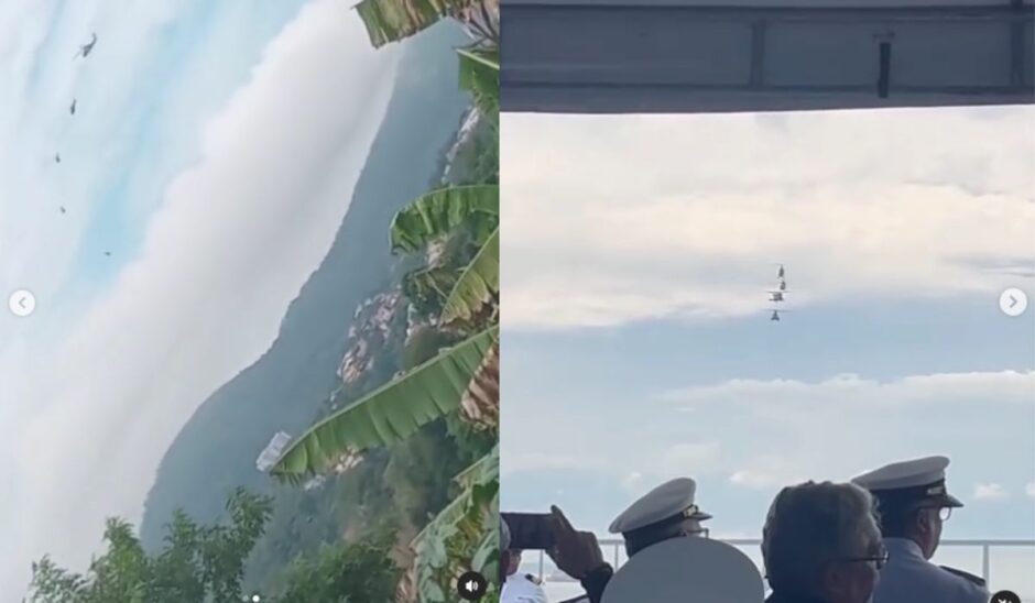 Video amplamente divulgado nas redes mostra Helicópteros da Marinha sendo alvos de tiros em Niterói, Marinha nega que tenha percebido tiros