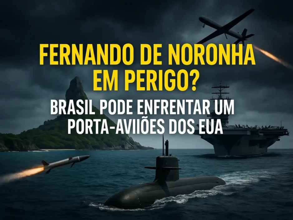 A letal estratégia brasileira de guerrilha naval com submarinos, mísseis e drones para afundar o porta-aviões da Marinha dos EUA em caso de invasão na ilha Fernando de Noronha