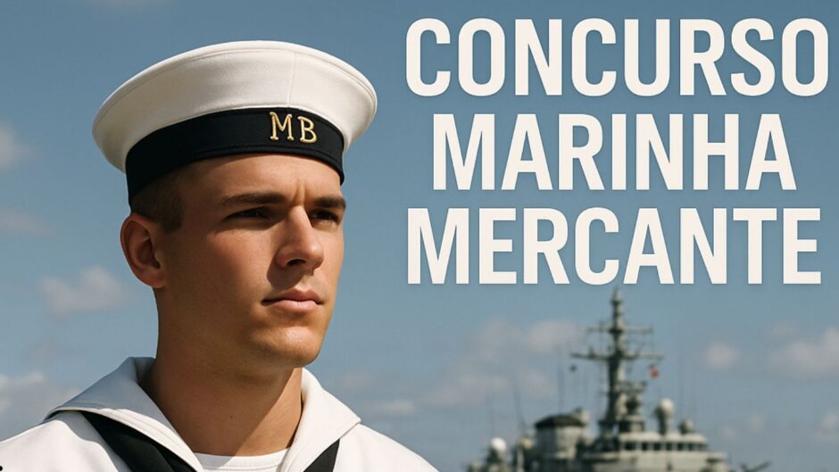 Concurso da Marinha Mercante abre 374 vagas com formação gratuita e salário de R$1.644,92 durante o curso