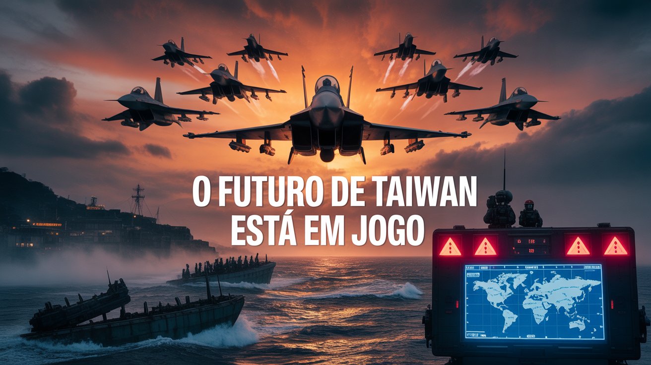 O apocalipse geopolítico está chegando: Taiwan à beira do colapso com a maior força militar chinesa em 30 anos, incluindo 53 aviões e 90 navios cercando a ilha.