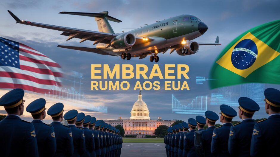 Brasil desafia gigantes: Embraer pode romper hegemonia dos EUA ao levar o KC-390 para o coração militar estadunidense e desafiar o domínio do Hércules, considerando fabricar o avião em solo americano