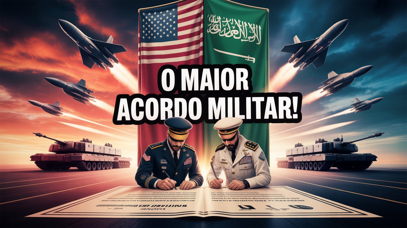 Histórico! EUA e Arábia Saudita firmam o maior acordo militar de todos os tempos, avaliado em R$ 797 bilhões – A história escrita em armas, redefinindo a hegemonia global!