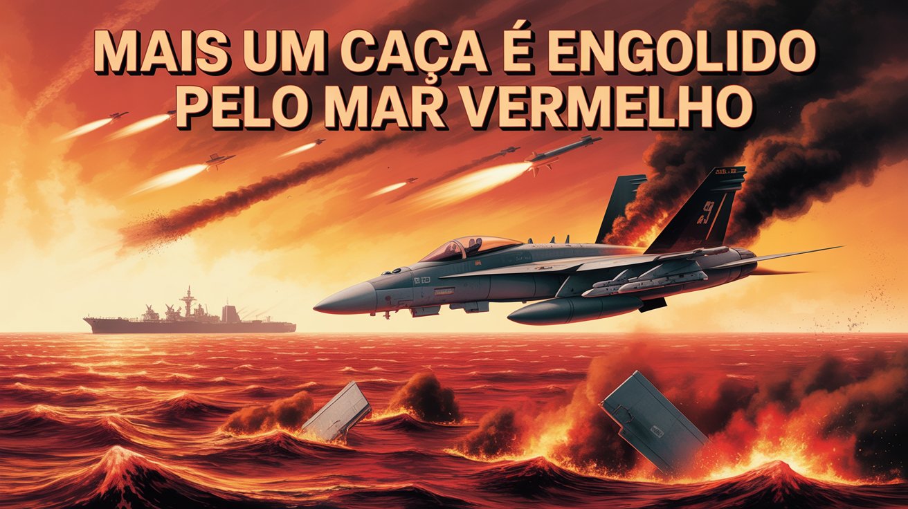 Mais um caça é engolido pelo Mar Vermelho: em menos de cinco meses, EUA perdem três aeronaves e expõem fragilidade do poder aéreo, levantando suspeitas sobre falhas técnicas, manobras arriscadas e ataques rebeldes