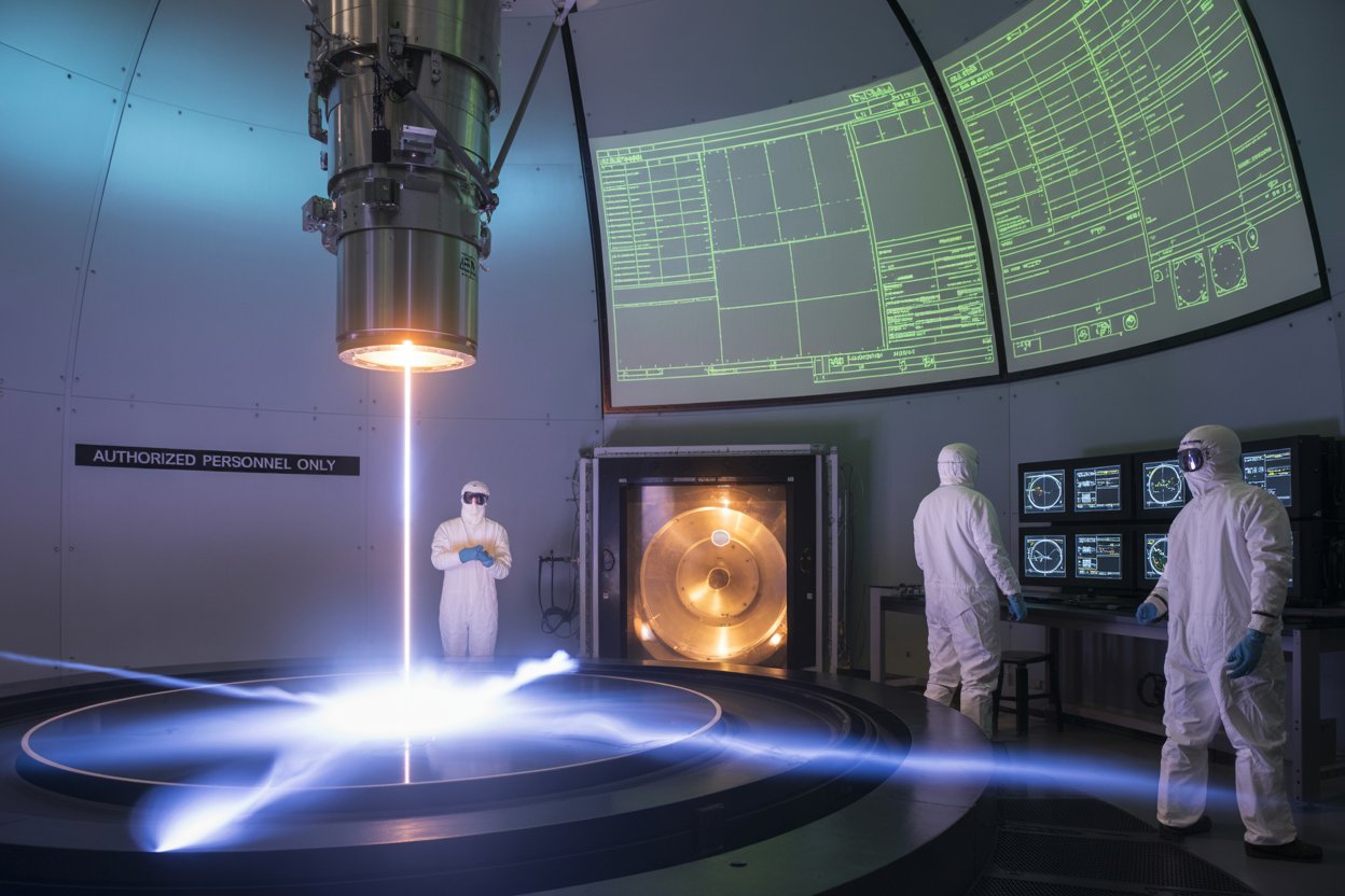 “EUA disparam monstro laser NIKE”: o raio mais potente do mundo agora é usado para turbinar ogivas nucleares de última geração em segredo militar nos laboratórios da Marinha