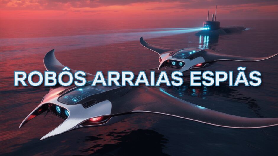 Arraias artificiais com IA: China testa enxame de drones com tecnologia subaquática inspirada em arraias-manta, capazes de espionar submarinos nas profundezas oceânicas de forma silenciosa, adaptável e quase invisível